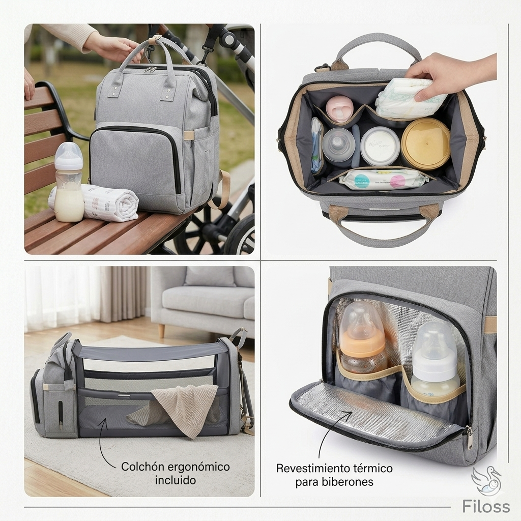 Dream Journey Filoss: Mochila/Cambiador con Cuna Extensible™