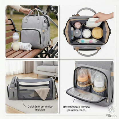 Dream Journey Filoss: Mochila/Cambiador con Cuna Extensible™